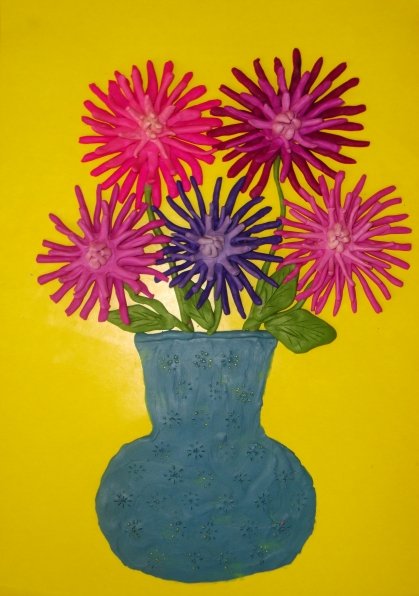 Ваза с цветами средняя группа