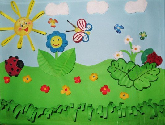 Аппликация на тему лето