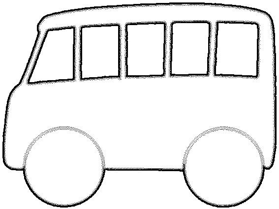 Автобус трафарет