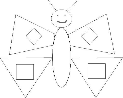 Аппликация из геометрических фигур