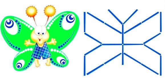 Бабочка из палочек