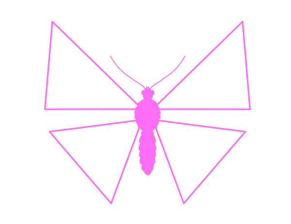 Бабочка из треугольников