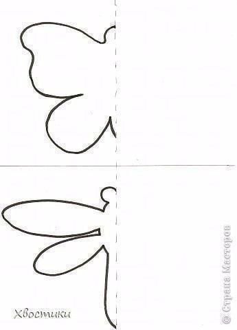 Бабочка шаблон для аппликации