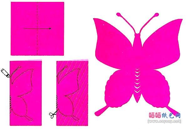 Симметричное вырезание бабочка