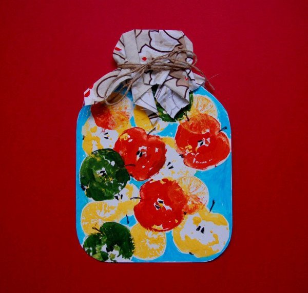 Аппликация заготовки на зиму