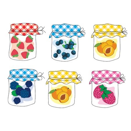 Аппликация в банках варенье