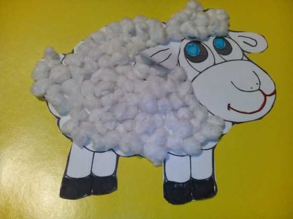 Барашек из ватных шариков