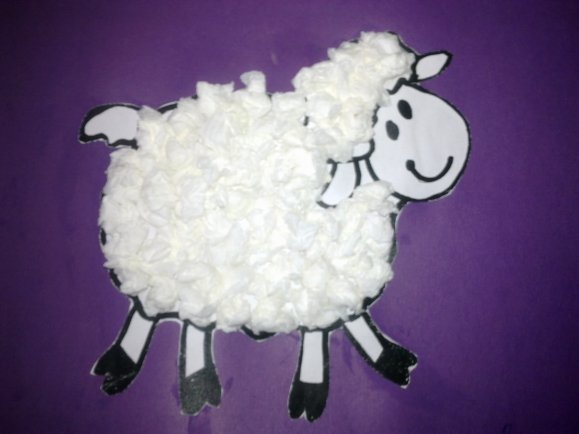 Овечка из ваты