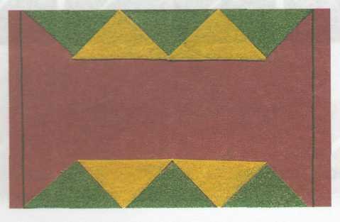 Коврик с геометрическим орнаментом из бумаги