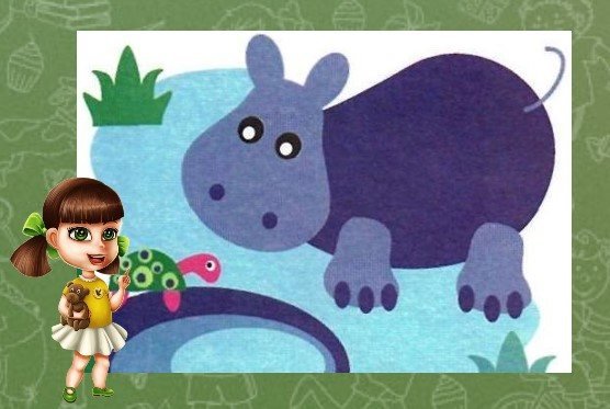 Аппликация-малышам "Бегемотик"