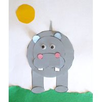 Аппликация Бегемотик