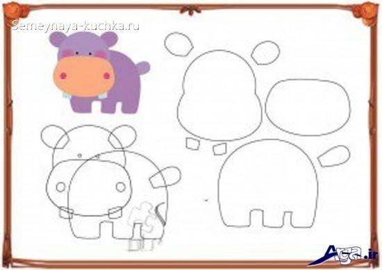 Бегемот аппликация для детей