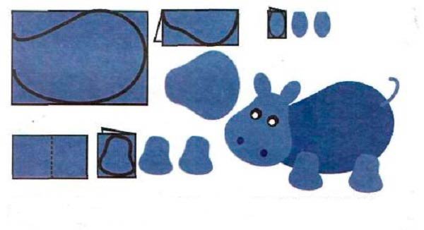 Аппликация Бегемотик