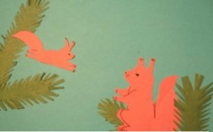 Аппликация белка под елью в подготовительной группе