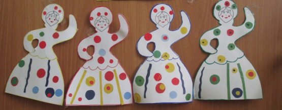 Дымковская Барыня аппликация