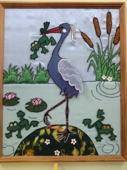 Аппликация цапля