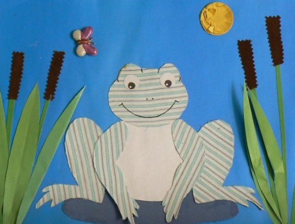 Аппликация лягушка