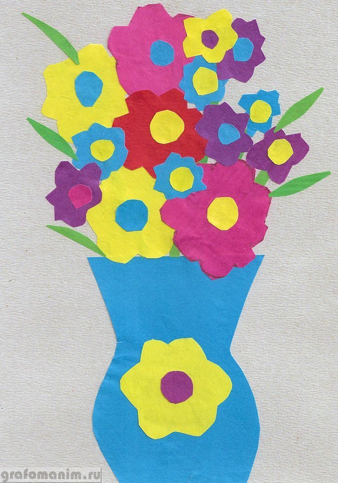 Аппликация красивый букет в подарок средняя группа. Аппликация.цветы. Аппликация ваза с цветами. Аппликация цветы из цветной бумаги. Цветы аппликация для детей.