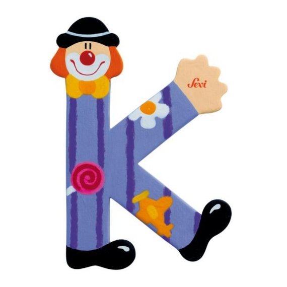 Буква к в виде клоуна