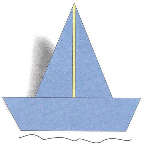 Аппликация кораблик