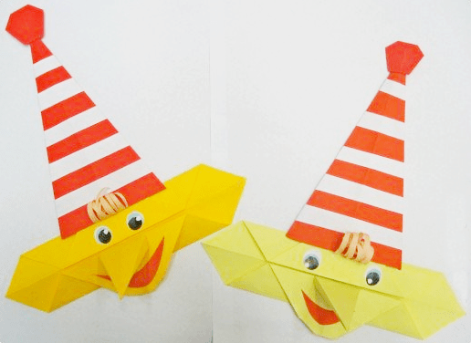 Буратино из цветной бумаги поделку