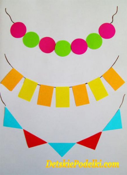 Аппликация бусы разноцветные