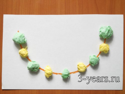 Аппликация бусы для мамы