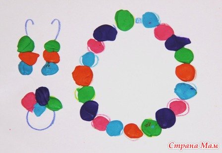 Бусы для мамы рисование