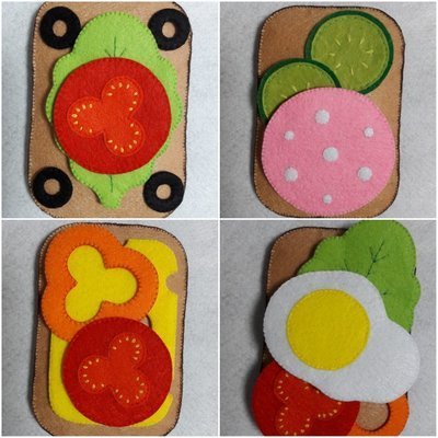 Бутерброд из пластилина