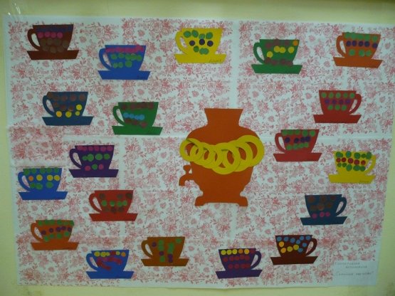 Аппликация посуда в подготовительной группе