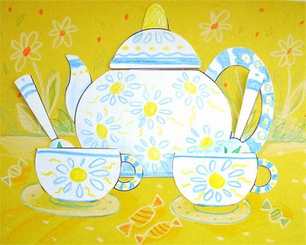 Аппликация посуда