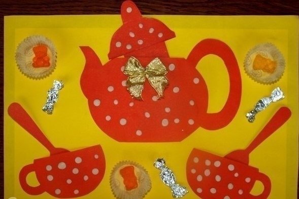 Аппликация чайный сервиз