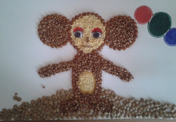 Чебурашка из крупы