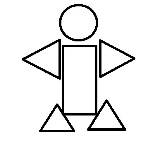 Человечек из геометрических фигур