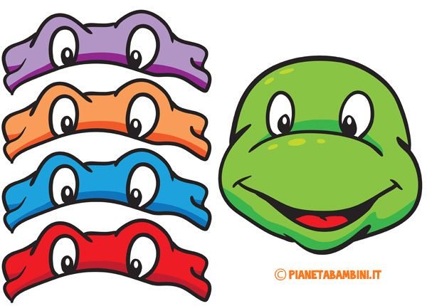 Аппликация черепашка ниндзя мордочка