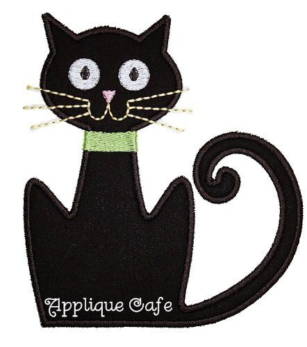 Аппликация черный кот