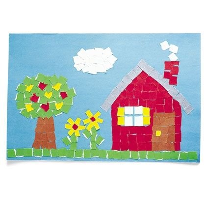 Аппликация на тему дом