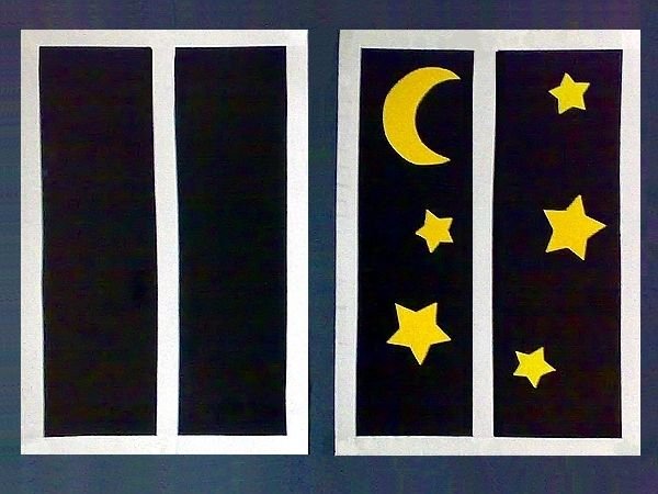 Аппликация день ночь в младшей группе