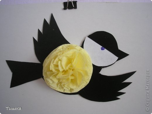 Аппликация синичка