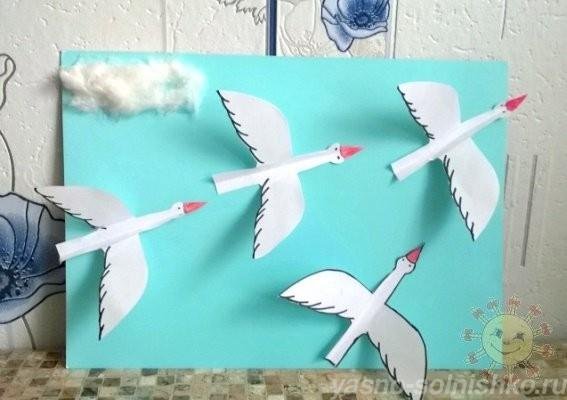 Аппликация журавль