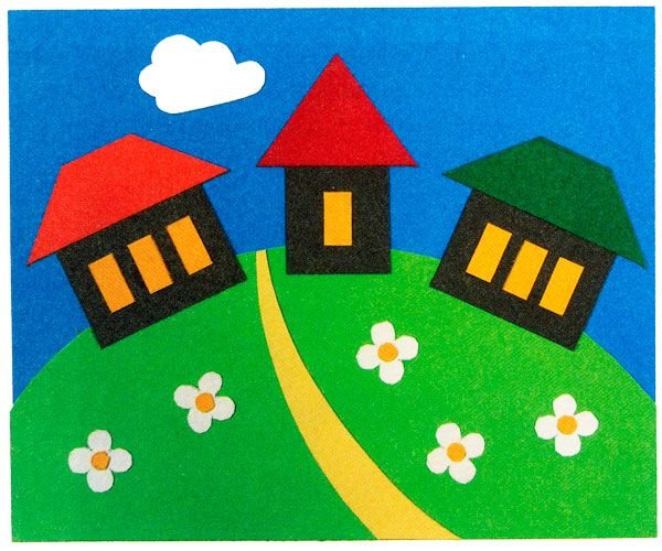 Аппликация домик