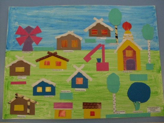 Аппликации деревня (41 фото)