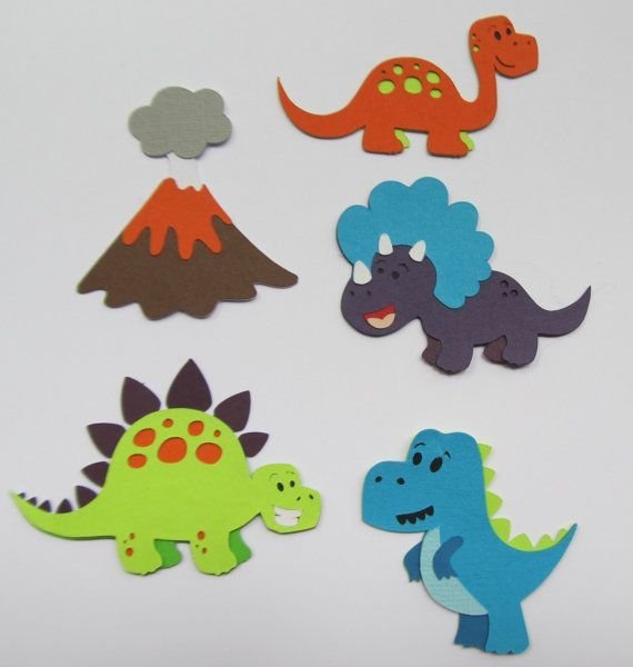 Поделка динозавр из бумаги