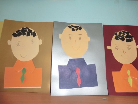 Аппликация подарок папе средняя группа