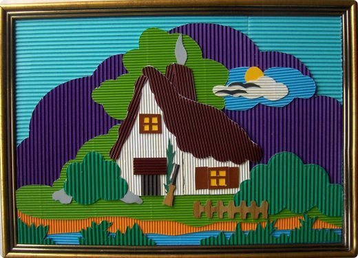 Картины из цветной бумаги