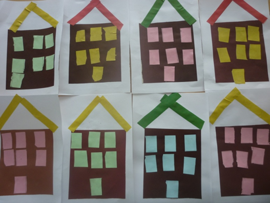 Аппликация большой дом в средней группе