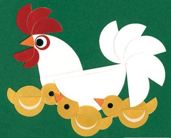 Аппликации из бумажных кружочков