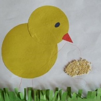 Аппликация цыпленок и утенок в старшей группе Колдина