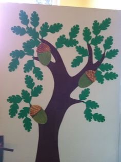 Аппликация дерево дуб