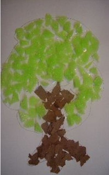 Аппликация деревья летом